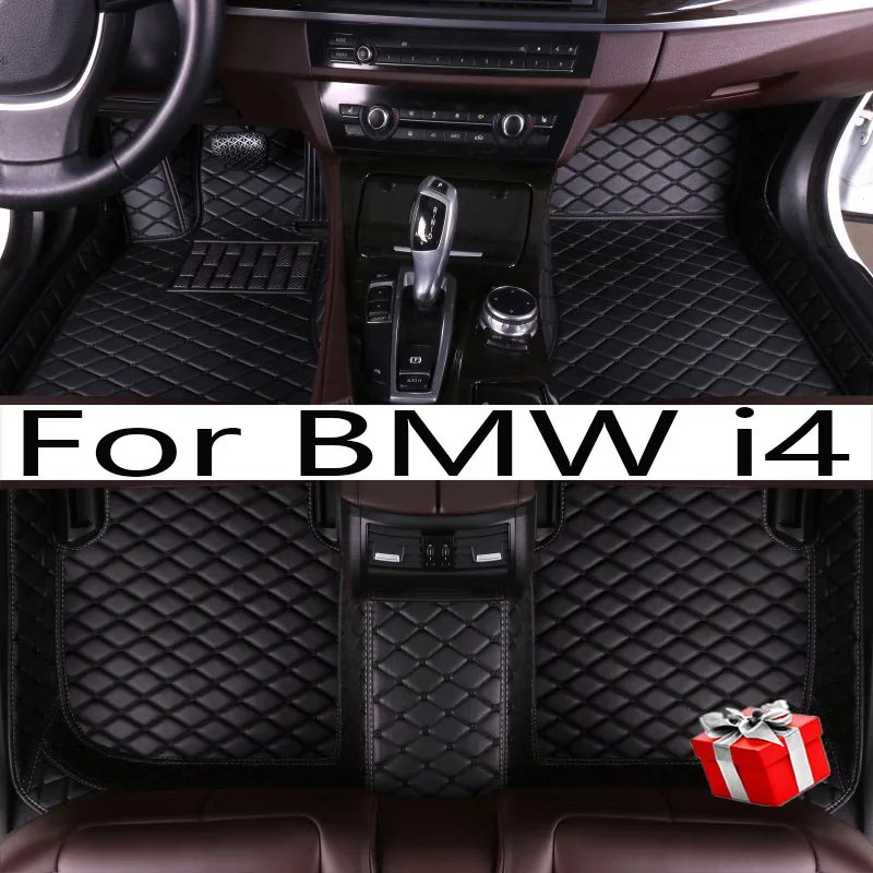 

Car Floor Mats For BMW i4 2022 Custom Auto Foot Pads Automobile Carpet Cover Interior Accessories