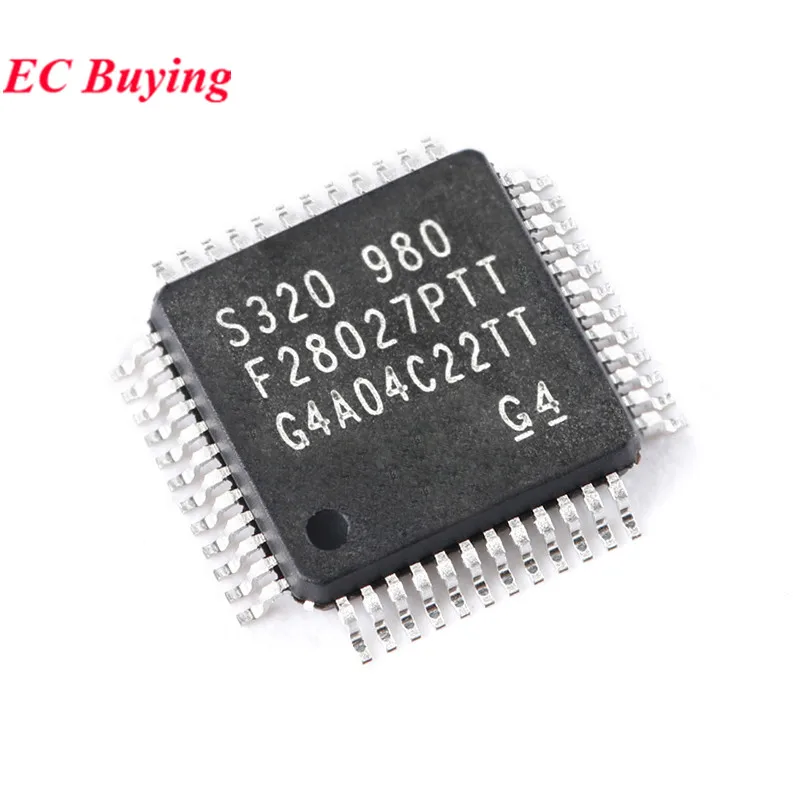 2Pcs/1pc TMS320F28027PTT S320 980 F28027PTT TMS320F28027 F28027PTT LQFP-48 C2000 C28x Piccolo 32-bit Microcontroller MCU IC Chip