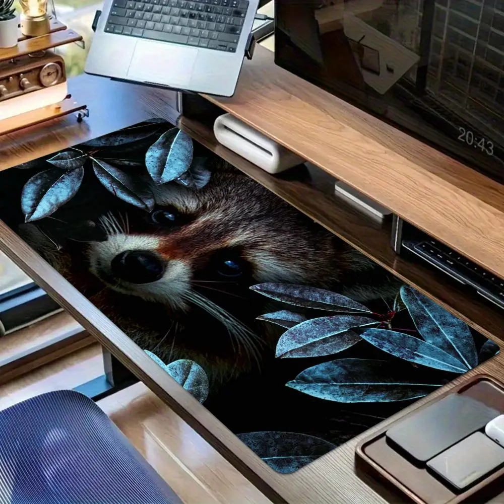 

Cute Raccoon Mouse Pad Large Computer Game Office Table Mats XXL Rubber Anti-slip HD Gaming Keyboard Mousepads Long Desk Mat
