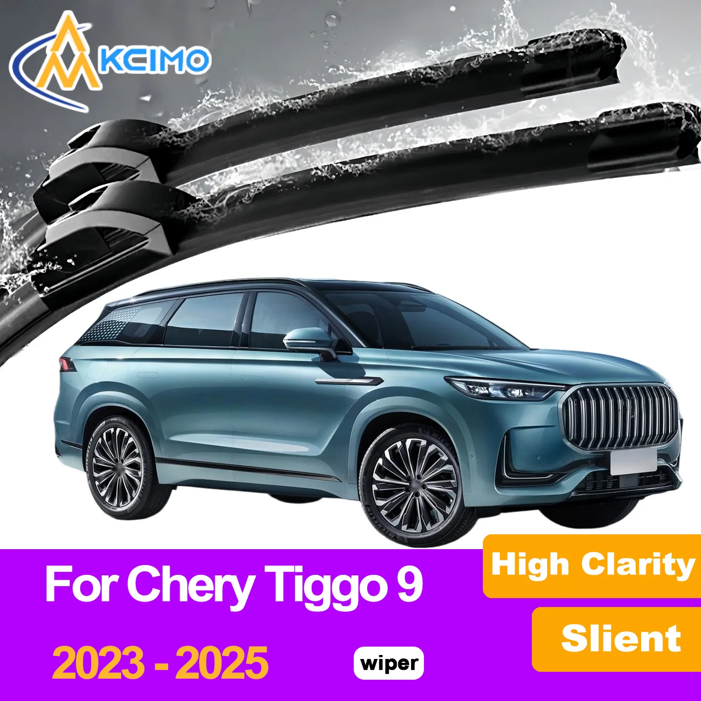 

2Pcs Front Windshield Wiper Blades For Chery Tiggo 9 2023-2025 High Clarity Windscreen Window Car Accessories