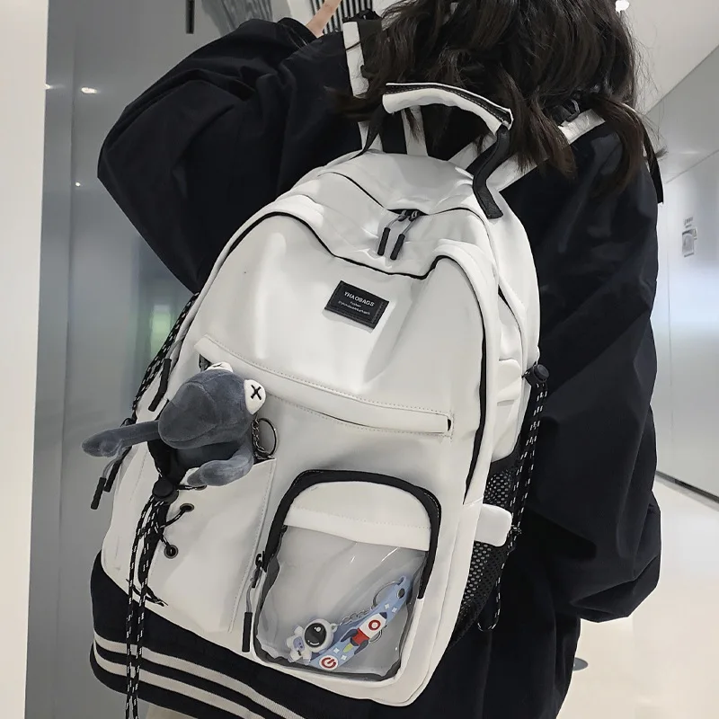 

Retro Japanese Sle High Capaci Backpack for Middle And High School Students Girls Study Bag with Spine Protection