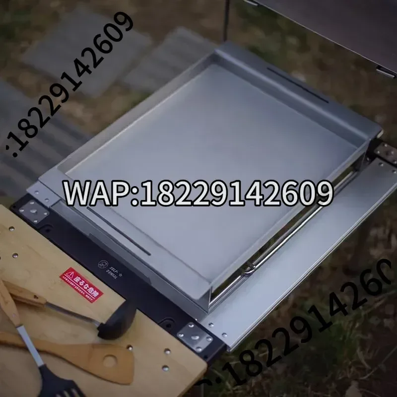 IGT 2 Unit Baking Tray Teppanyaki Grill Plate Igt Table Accessories Stainless Steel Barbecue Grilled Board Outdoor Camping