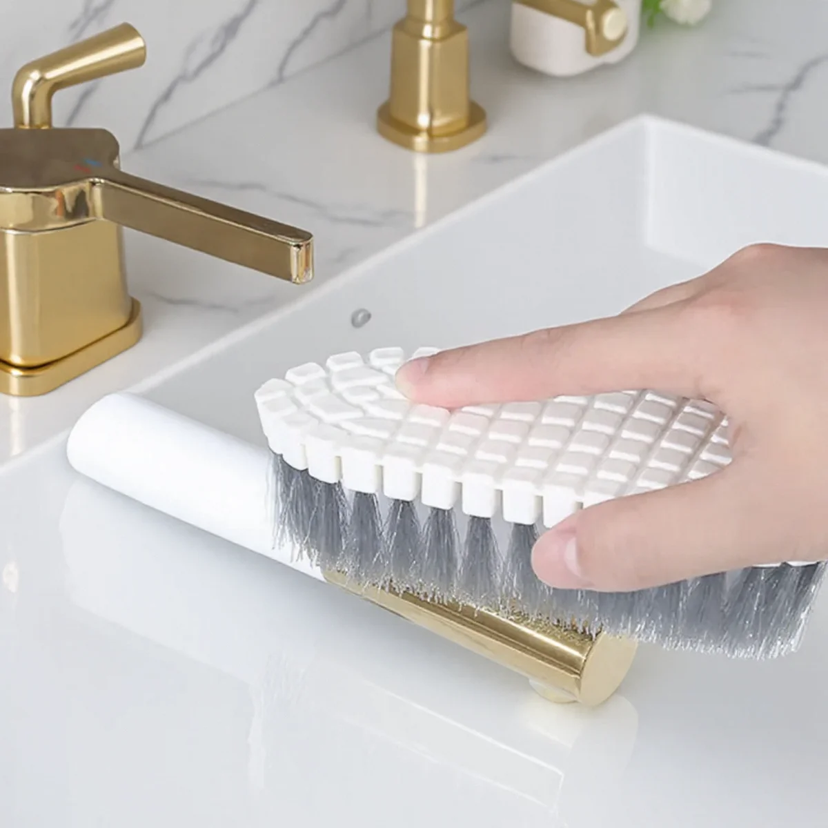 Cepillo de limpieza multifuncional para cocina y baño, depurador para bañera y suelo de lavandería, sin espacio muerto