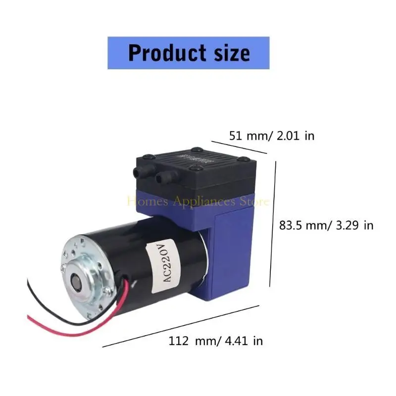 D0AB Portable Brush Piston Oilless Miniature Vacuum Low Noise for Model Making Craftsmanship Camping Fishing Gear