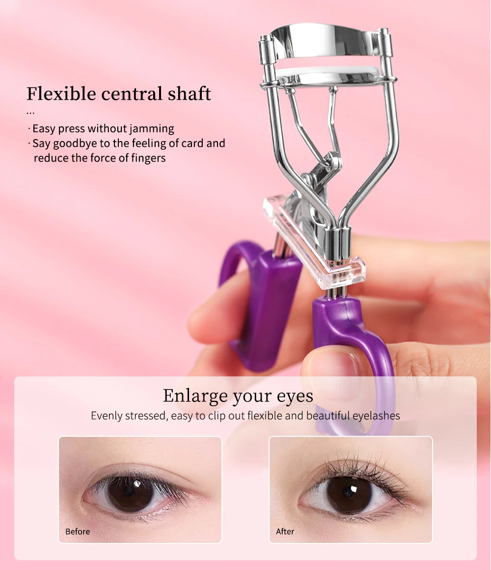 OVW Eyelash Curler Auxiliary Tools Comb Curled Eyelashes False Eyelashes Natural Curling Cosmetic Beauty Makeup Tools