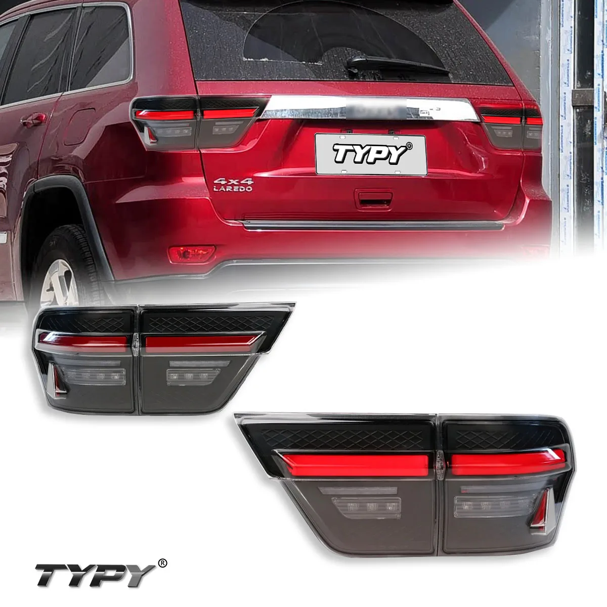 

TYPY для задних фонарей JEEP Grand Cherokee в сборе со светодиодными задними фарами, ходовыми огнями, указателями поворота plug and play 2011-2013 гг.