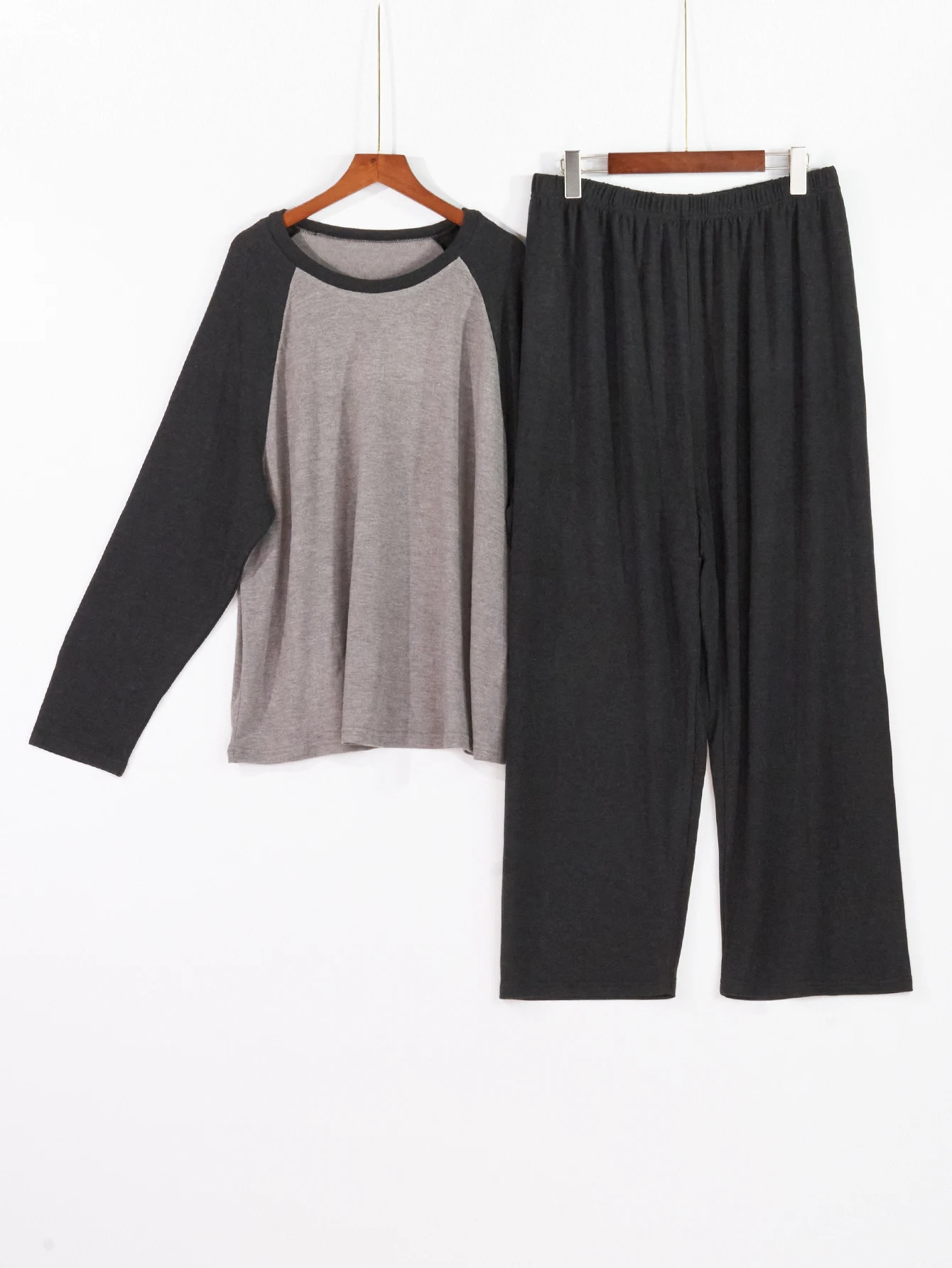 

Осень и зима, новые большие женские пижамы с плечами, длинными рукавами, круглым воротником, толстовкой с капюшоном, топ, длинные брюки, комплект из двух предметов