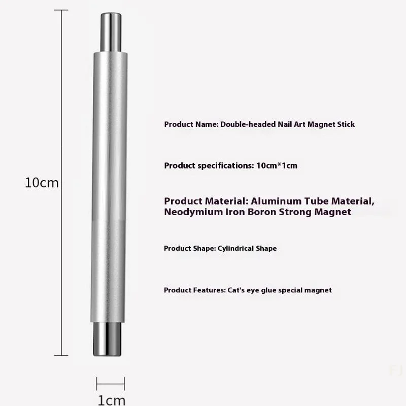 Magnetic Stick Cat Eye Tool, Round Steel Ball Design, Double-Headed French Magnetic Pen, 1pc