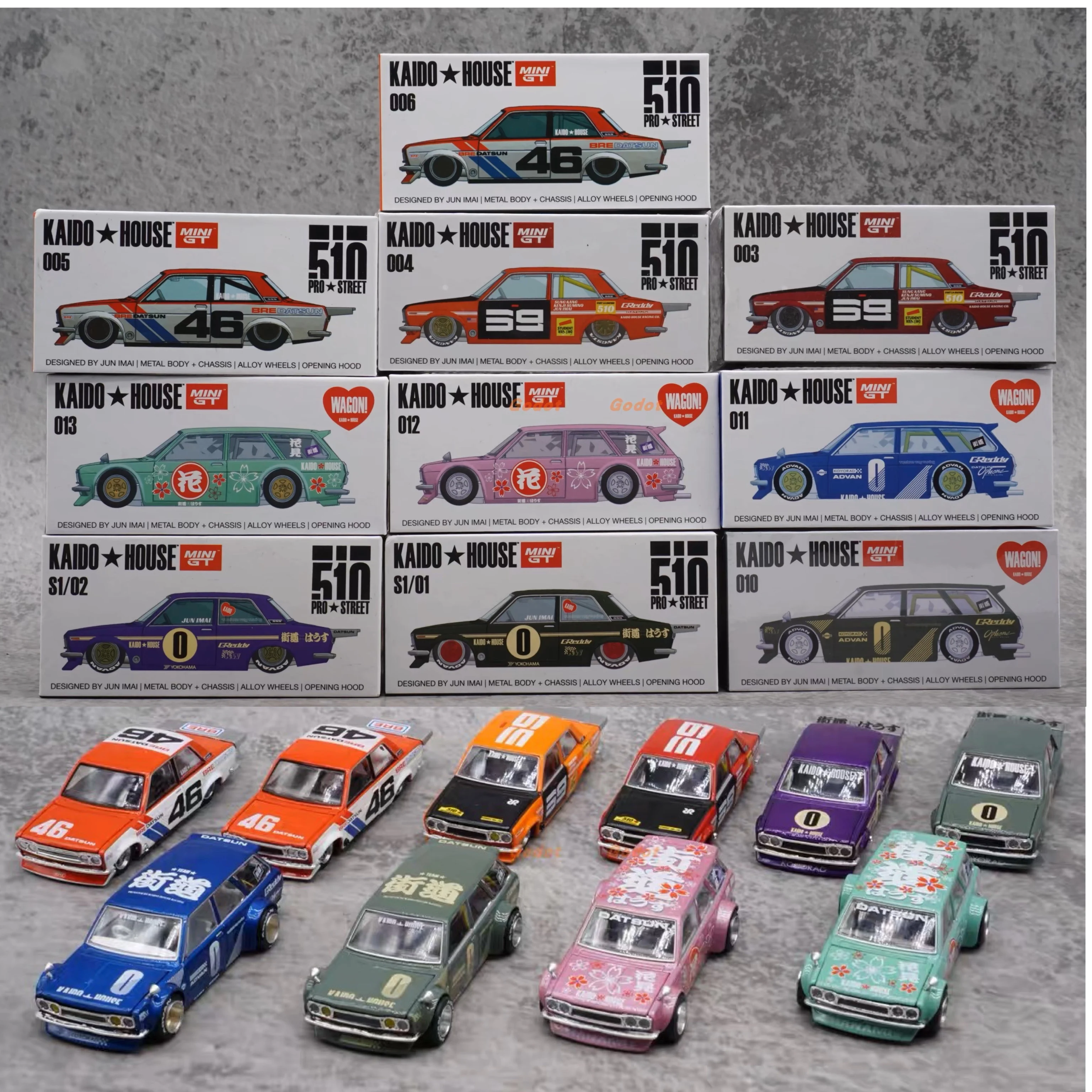 Kaido House series1 KHMG1-40 MINIGT 1:64 Datsun 510 Fairlady z Wagon diecast alloy car model