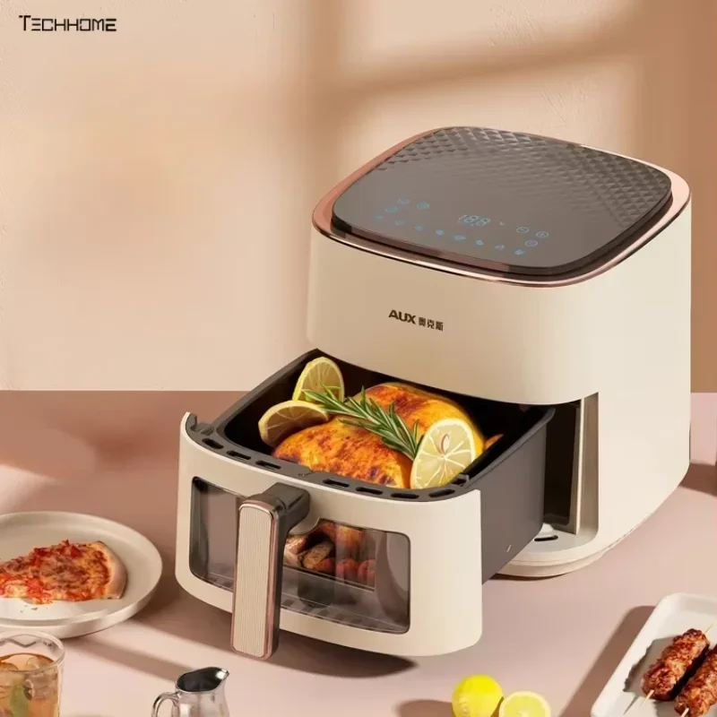 Visual air fryer household large capacity new intelligent no flip oil-free multifunction electric oven air fryer French fries