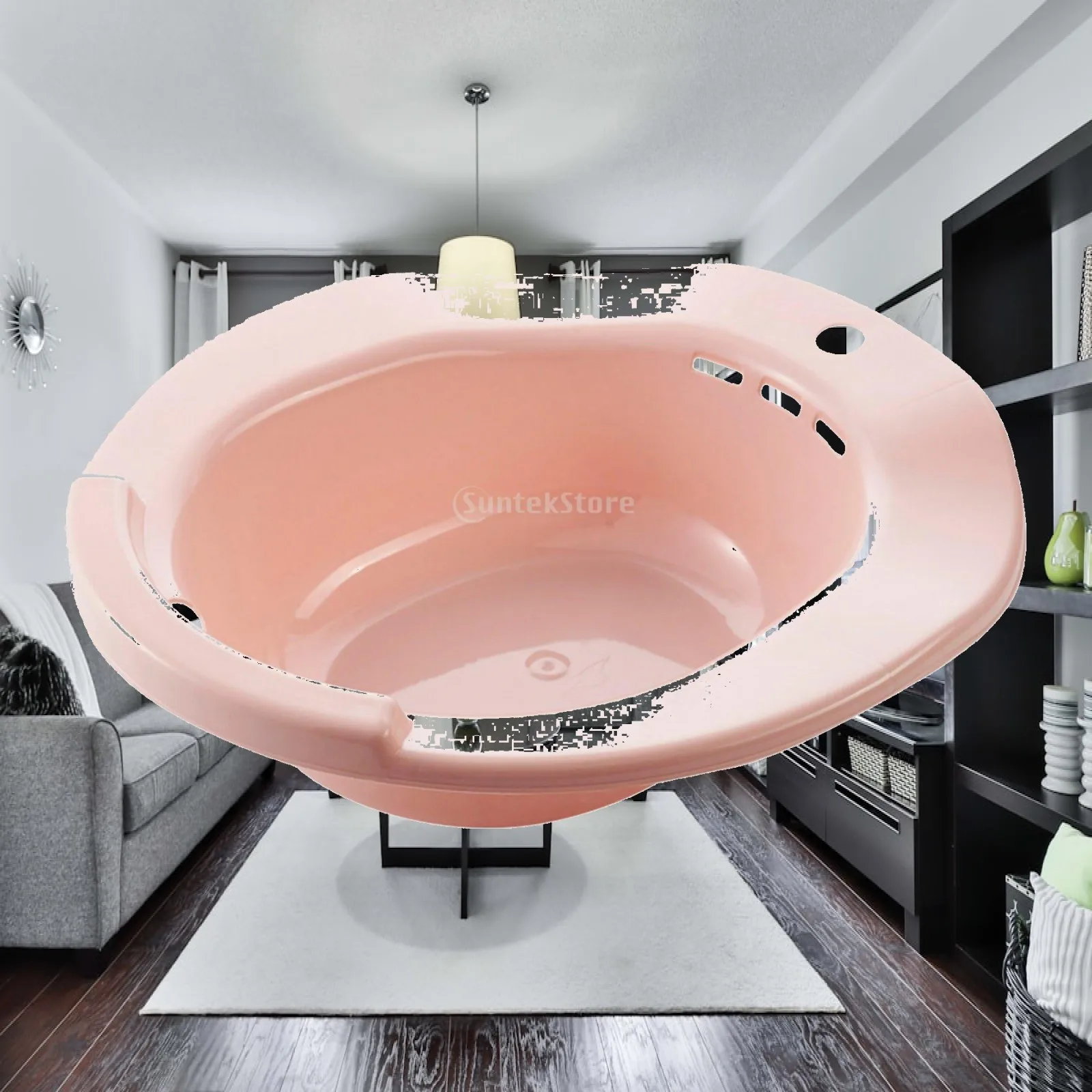 Hemorrhoid Treatment Basin No-Squat Design Postpartum Care Basin Easy to Clean over-the-Toilet Sitz Bath for Women, Elderly,
