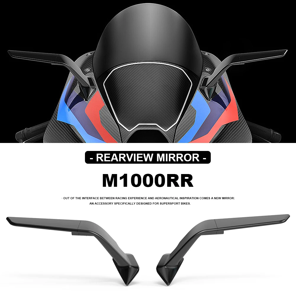 

Motorcycle Black Rearview Mirrors Adjustable Rotating Wind Wing Mirror Kit For BMW M 1000 RR M1000RR m1000rr 2020 - 2024