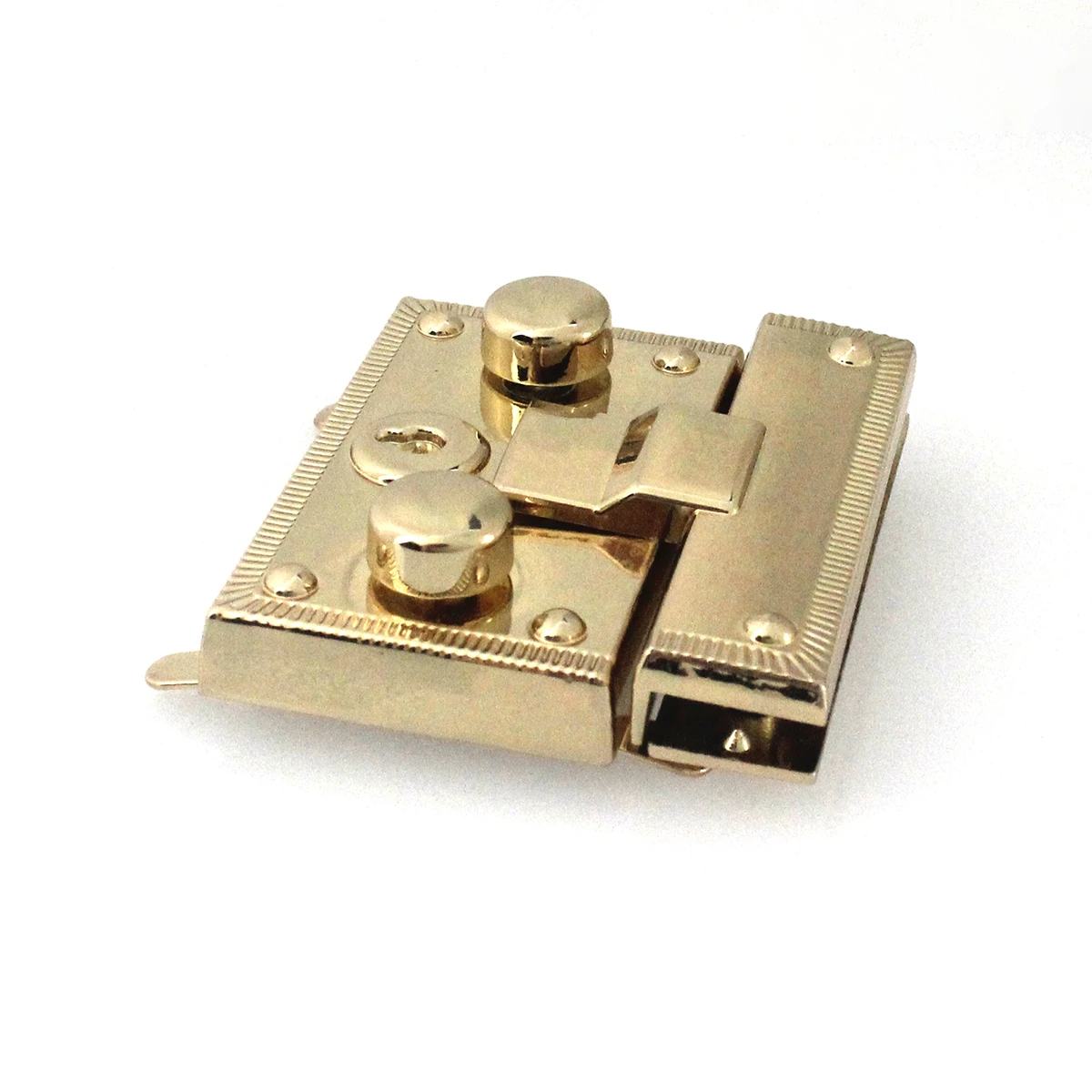 1pcs Metal Zinc Alloy Rectangle Push Lock Durable Novel design For Bag Luggage Hardware DIY Leather Craft Accessorie with Washer