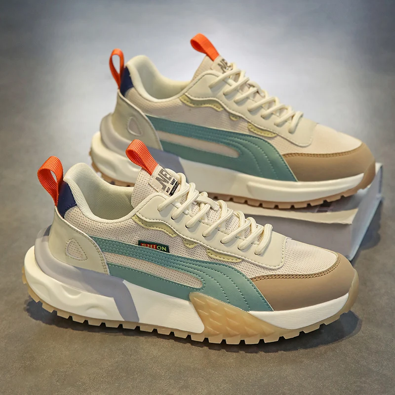 

Мужская обувь, новая зимняя нескользящая мужская обувь на мягкой подошве, увеличивающая рост, универсальная повседневная спортивная обувь для бега для папы, модная обувь