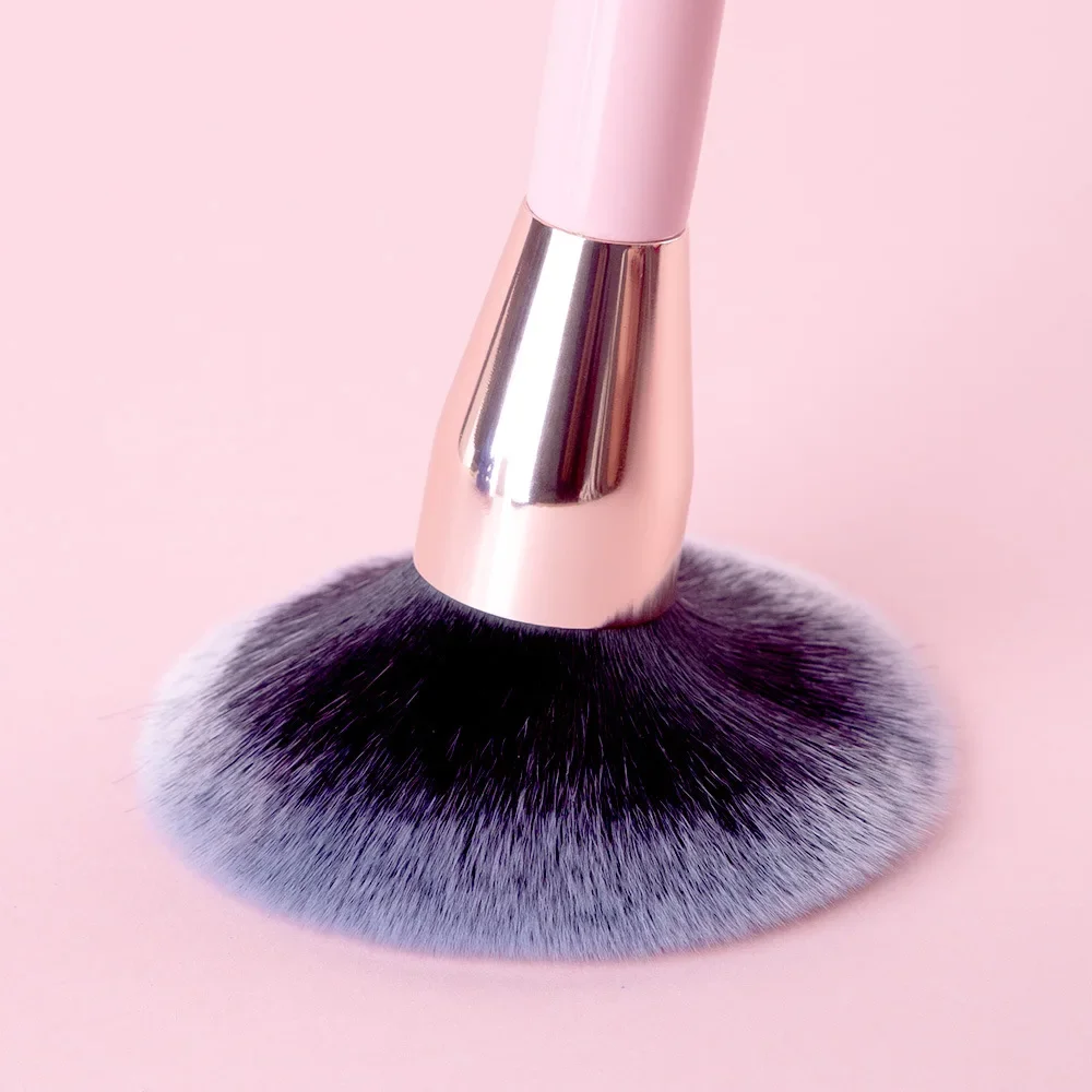 Pink Professional Powder Fundation Makeup Brush Large BlushWith Black Wood Women Cosmetic Tool Fluffy Soften Fiber косметика