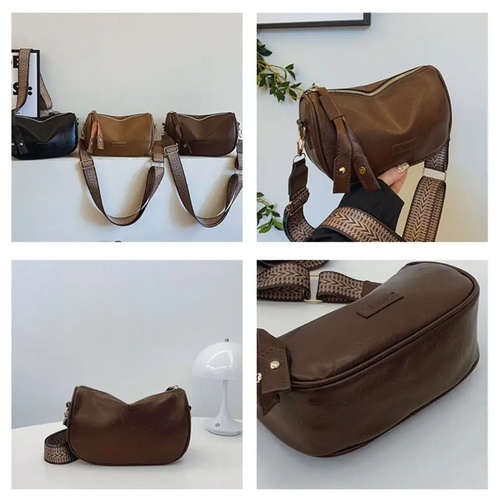 

Модная сумка-подушка большой вместимости, сумка-кроссбоди в корейском стиле, сумка-пельмень из ПУ, однотонная сумка для мамы, наплечная сумка для путешествий