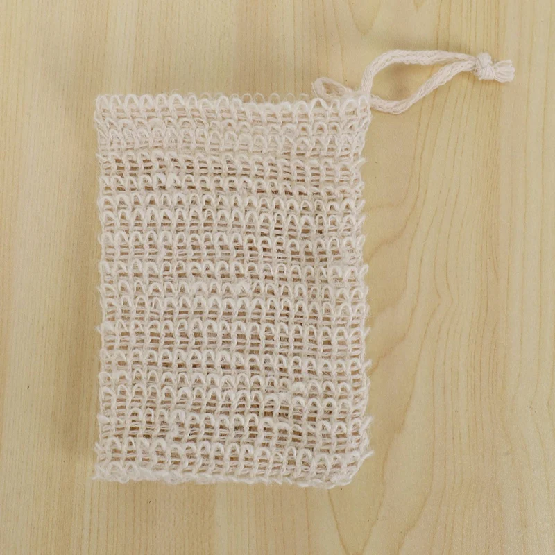 200 حزمة الطبيعية السيزال الصابون حقيبة التقشير الصابون التوقف حامل الأكياس