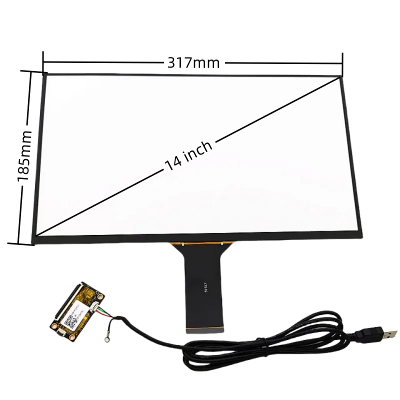 14 inch capacitive touch screen for Raspberry Pi 3 linux WIN7 8 10 and Android system USB Plug and Play G+G 10 Points Touch