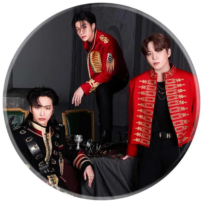 KPOP ATEEZ THE WORLD EP Badge Brooch MINGI SAN YEOSANG HONGJOONG Pendant Bag Accessories Fans Collection