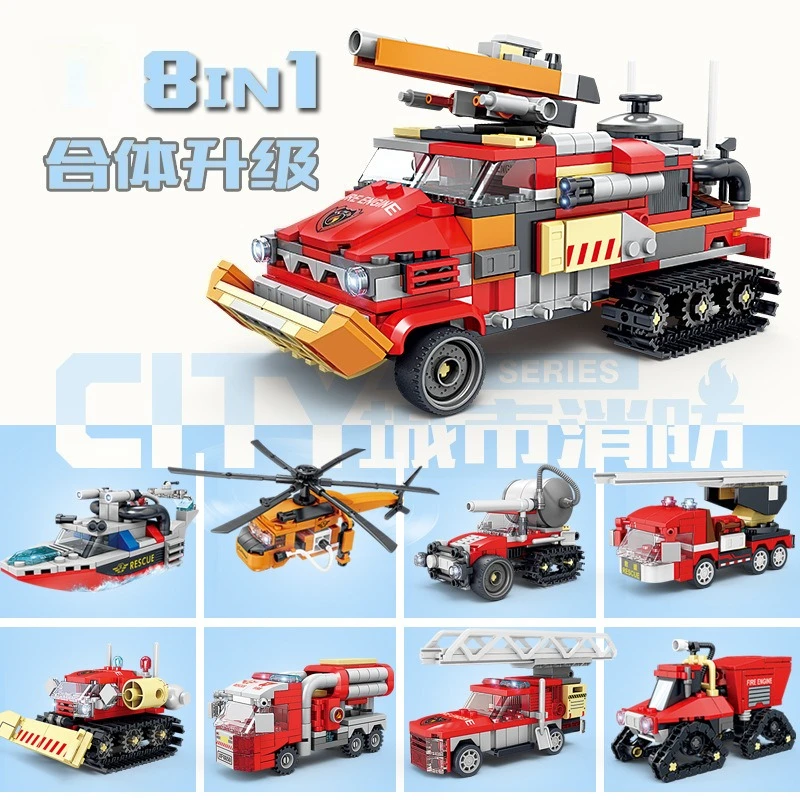 

Пожарная серия, сборка мелких частиц, строительные блоки, детские развивающие игрушки, подарки