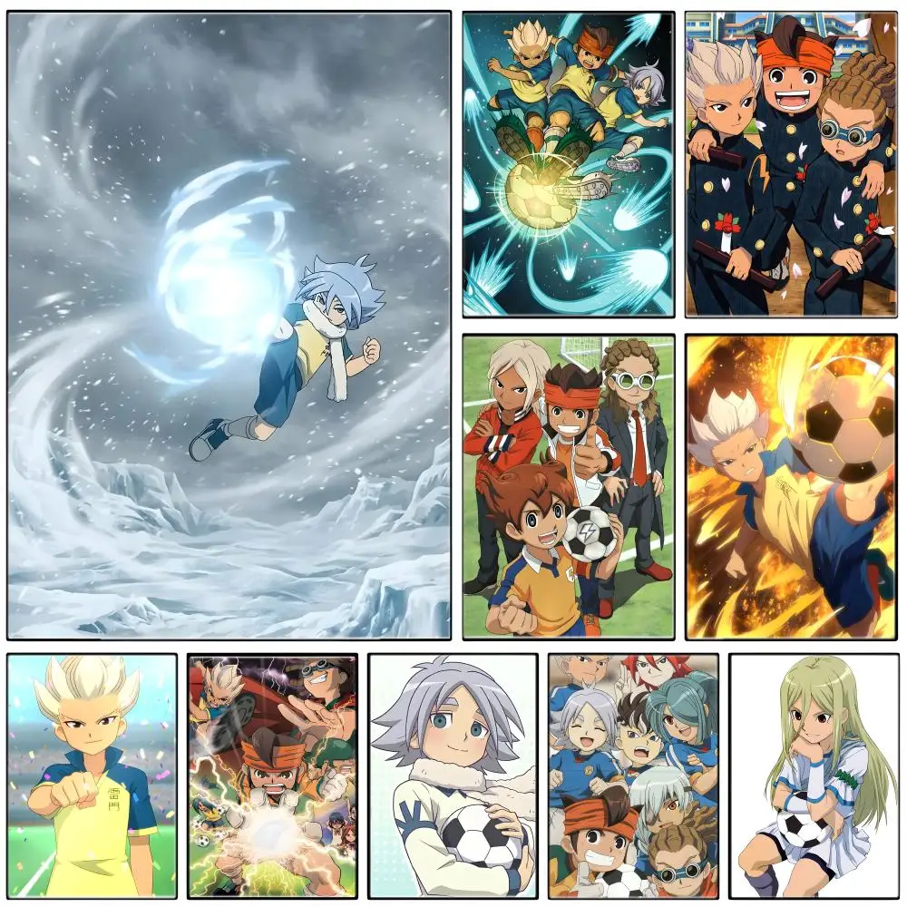 Soccer Anime I-Inazuma Eleven Poster  Self-adhesive Art Waterproof Paper Sticker Coffee House Bar Room Wall Decor