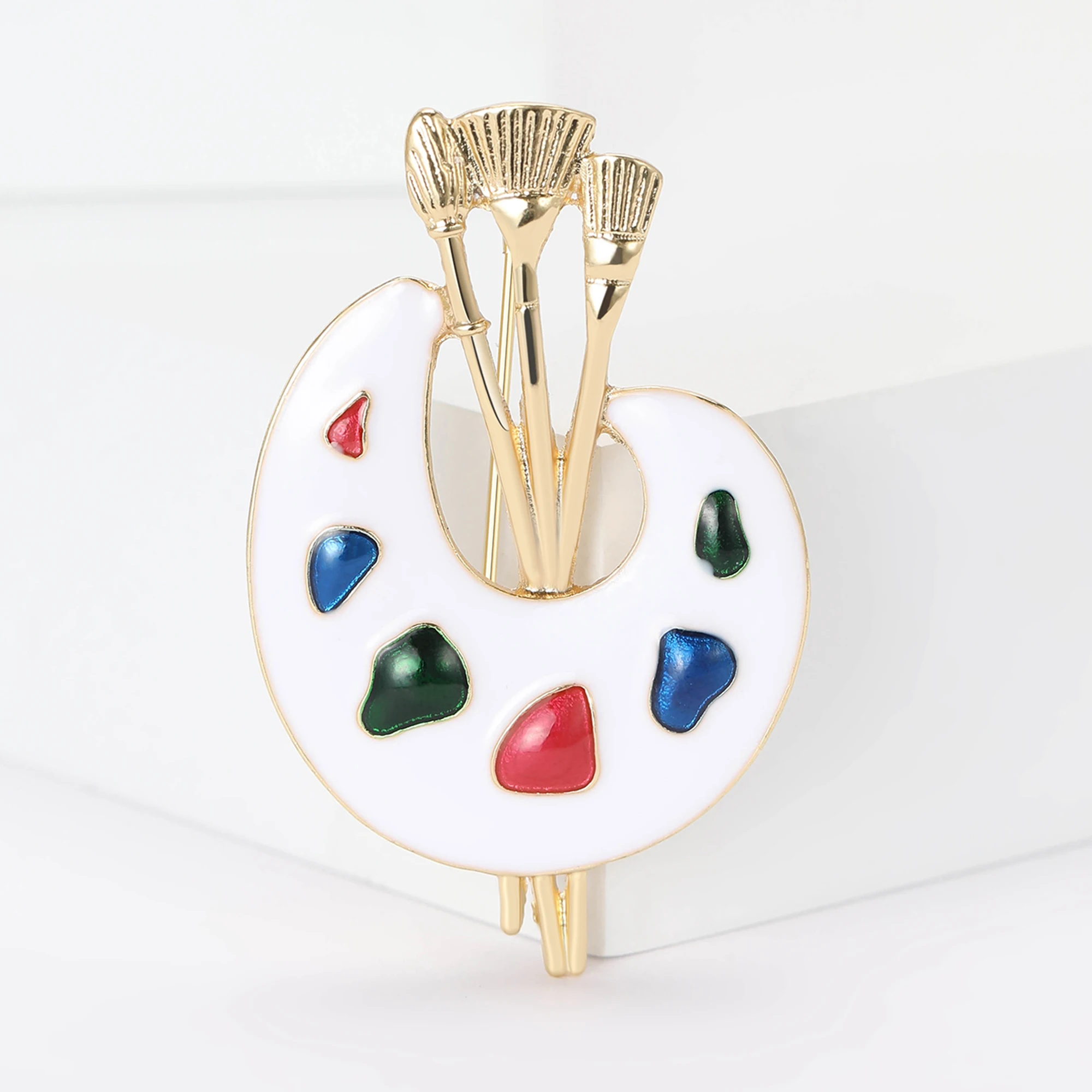 Enamel Drawing Board Brooches for Women Unisex Beautiful Pins Multi-color Available Office Party Accessories Gifts