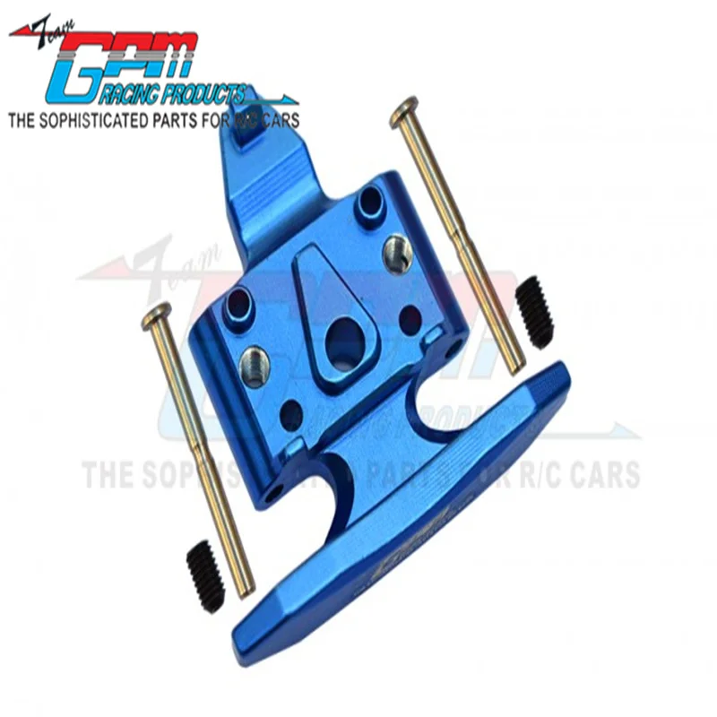 GPM ALUMINUM FRONT BUMPER WITH D-RINGS + ALUMINUM FRONT SKID PLATE -5PC For LOSI 1/18 Mini-T 2.0 2WD Stadium Truck RTR Upgrade