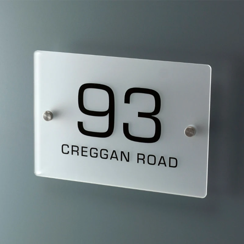 Custom Personalised Sheet Metal and Acrylic Signs, Outdoor Floating, Street Road, Garden, Door Number - Apartment - Hotel Room