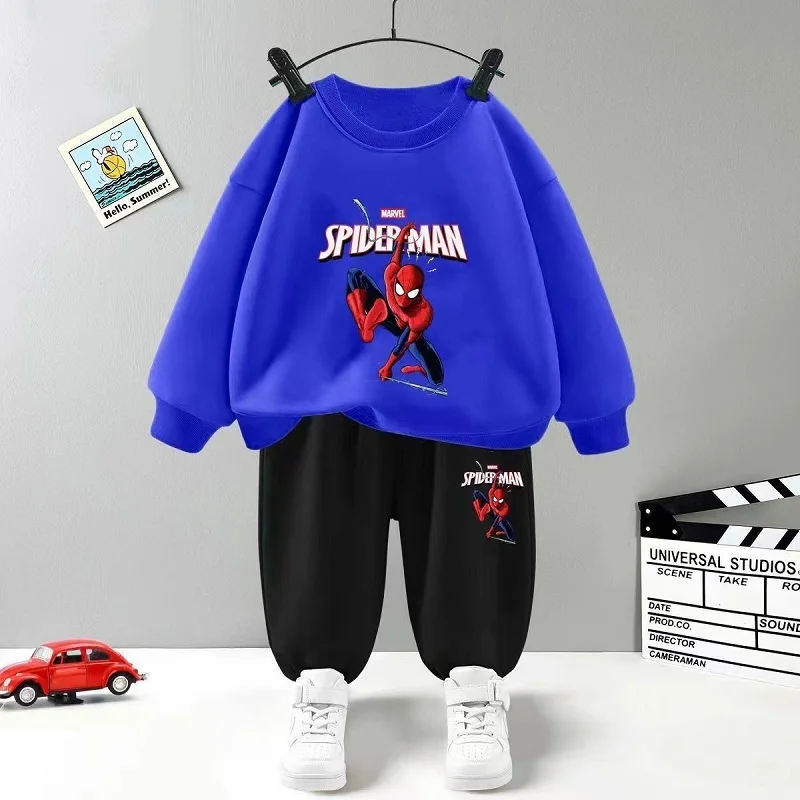 Autumn Baby Girl Boy Clothes Set Children Marvel Spider Man Printing  Sweatshirt Top and Pants Bottom 2 Piece Suit Kid Tracksuit