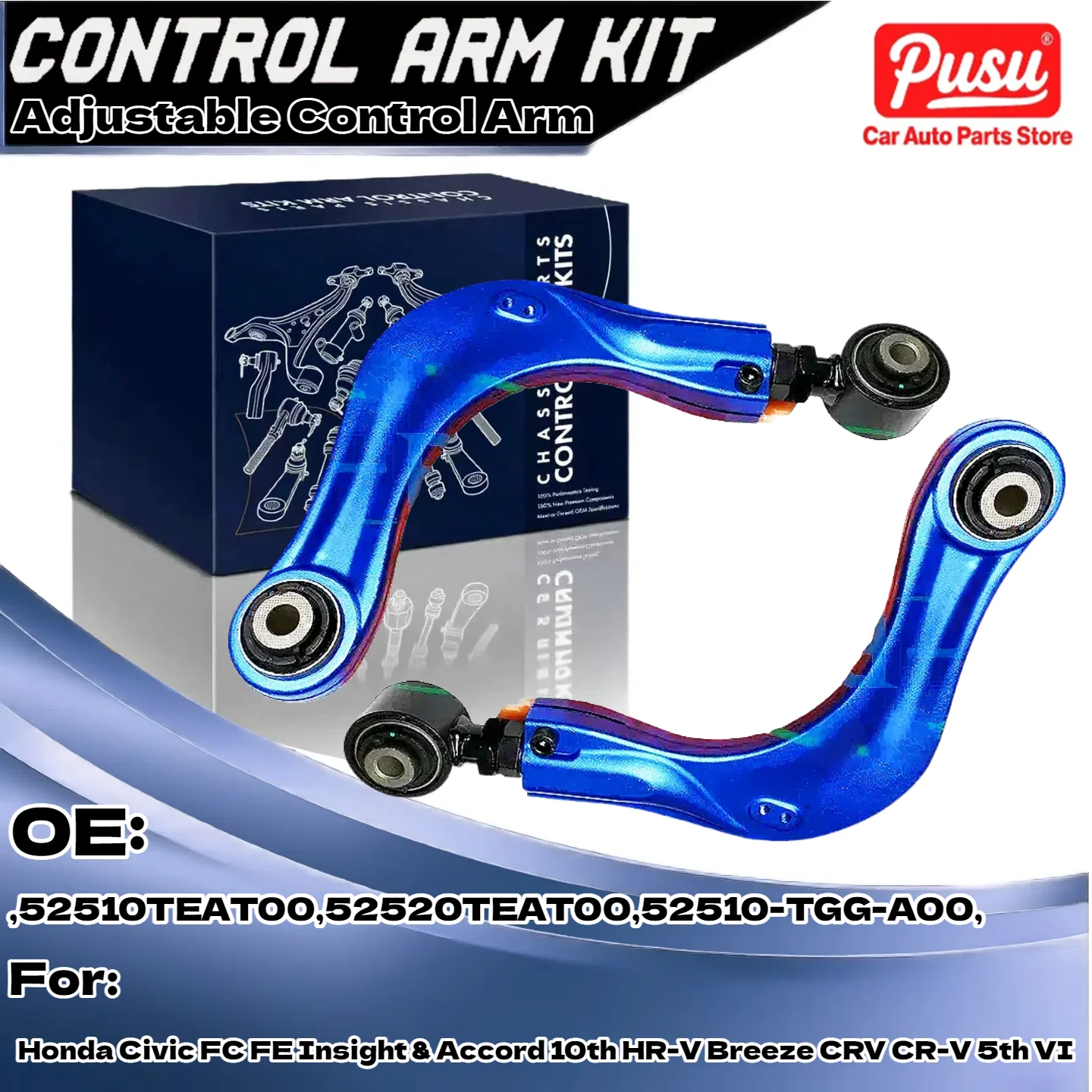 

Adjustable Rear Camber Control Arm for Honda Civic FC FE HR-V Breeze CRV CR-V 5th VI Insight Accord 10th 52510-TGG-A00