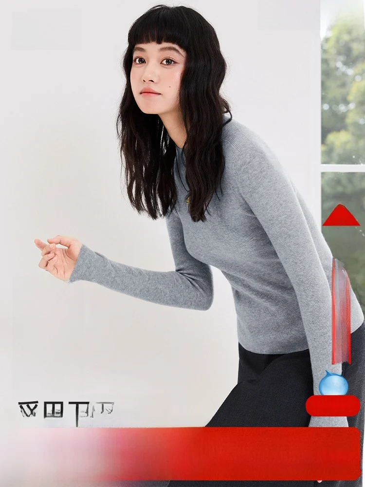 

Женский базовый свитер-термобелье с высоким воротом, новинка зимы, вязаный, повседневный, мягкий, из смесового полиэстера, с длинным рукавом