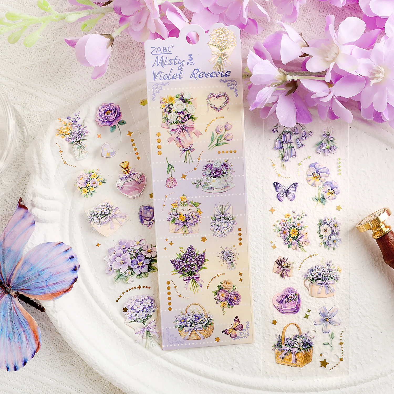 Four-Season Flower Stickers with High Aesthetic Value, Ins-Style Plant and Floral Decorative Patterns for Journals, Phone Cases, DIY Decoration Stickers
