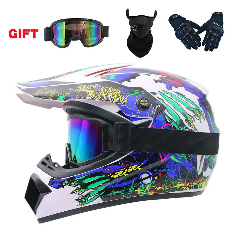Volledige Gezicht Motorhelm Off-road Motor Gratis Verzending Stuur 3 Geschenken Downhill AM DH Cross Capacete Motocross Casco helmen