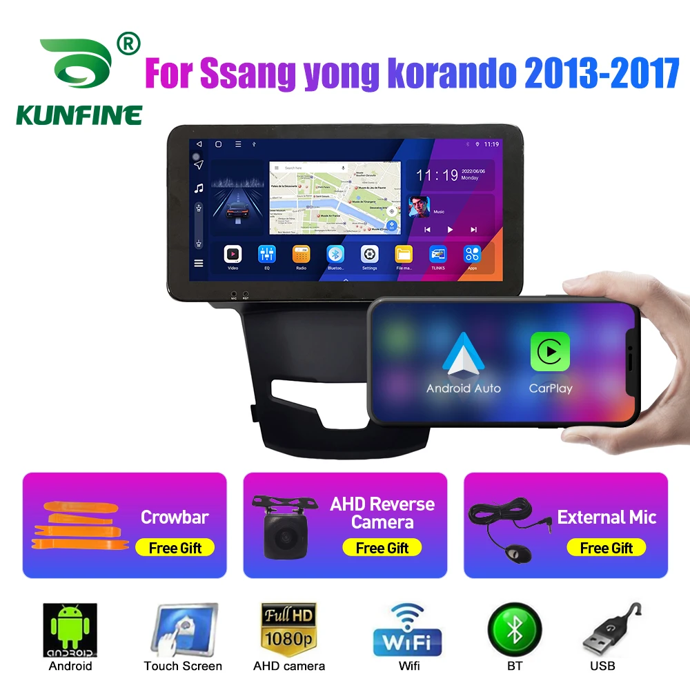 10.33 Inch Car Radio For Ssang yong korando 2013-2017 2Din Android Octa Core Car Stereo DVD GPS Navigation Player QL