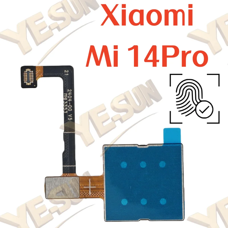 

For Xiaomi Mi 14Pro Fingerprint Sensor Home Return Key Menu Button With Side Power On Off Flex
