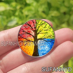 1 Pcs Stainless Steel Tree of Life Brooch Beautiful Trees Badge Pins for Backpack