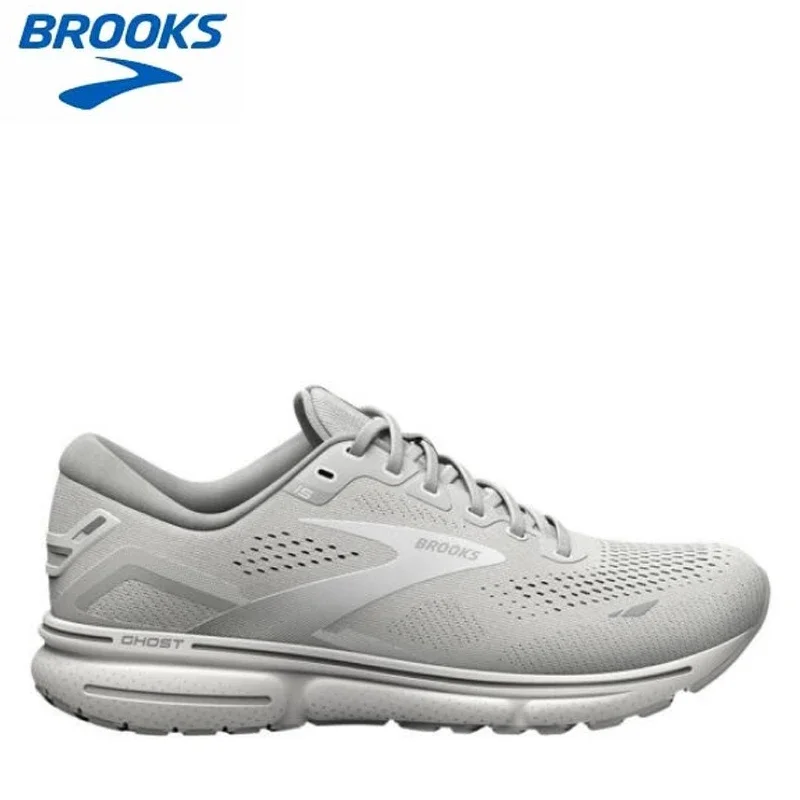 BROOKS Ghost 15 Oyster Alloy White Running Shoes Women Men Long-Distance Road Sport Training Casual Sneakers