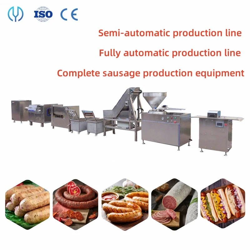 Línea de Procesamiento de Chorizo, Línea Industrial de Producción de Salami, Máquina Embutidora de Salchichas, Picadora de Carne