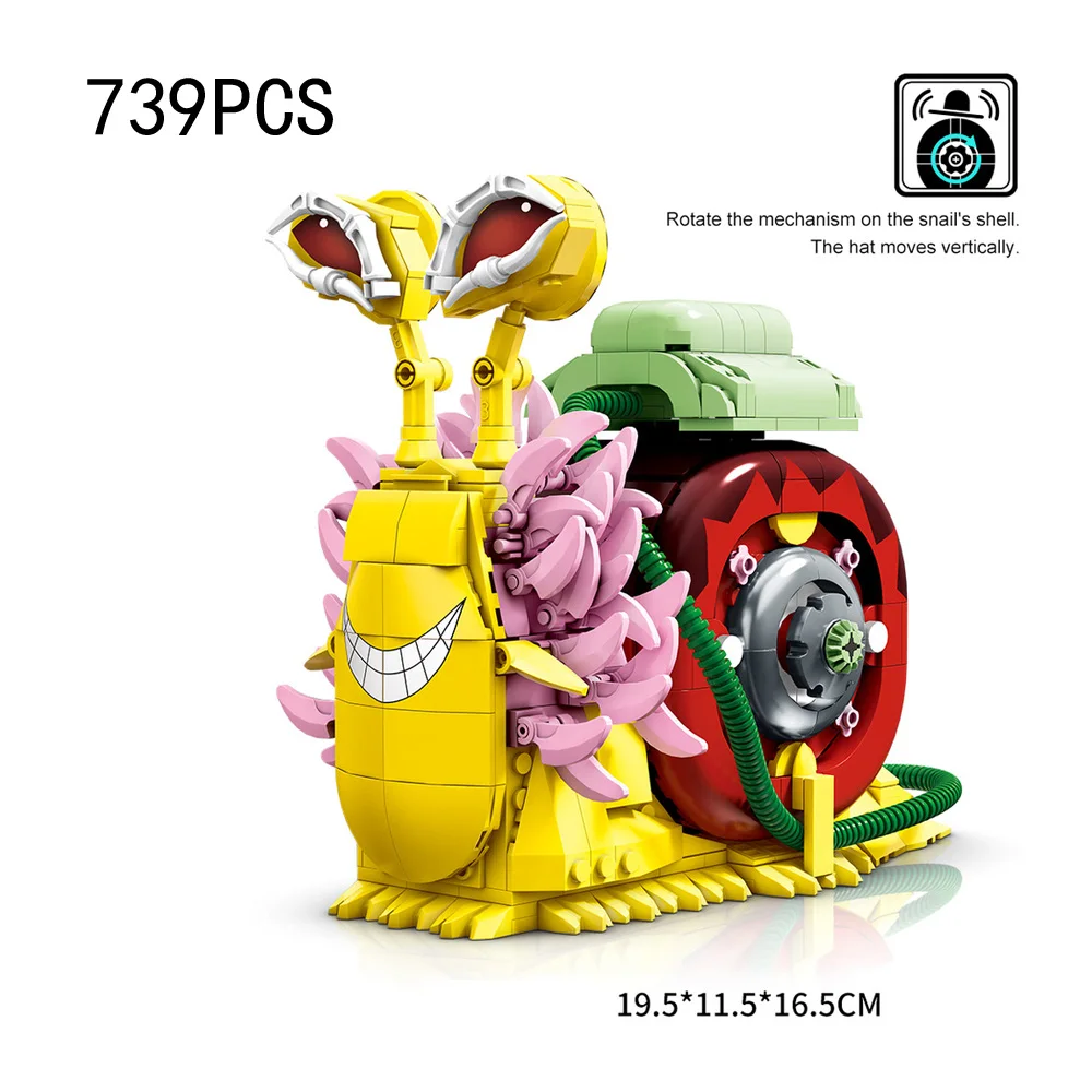 

Idea Animals Cartoon Snail Telephone Block Construction Sets Pirate Den Den Mushi Model Toys Building Bricks For Children Gifts