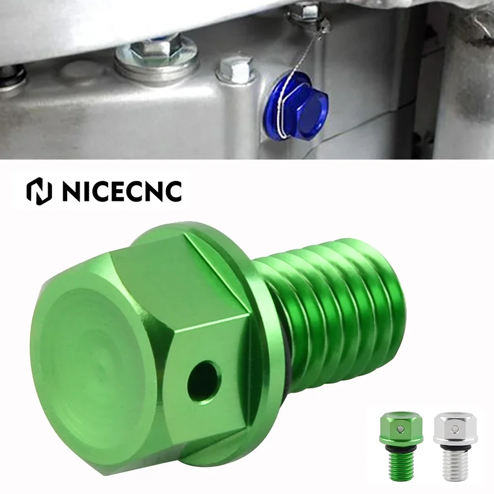 Nicecnc 10mm m10xp1.5 parafuso de drenagem de óleo para kawasaki kx250f kx250 kx125 kx85 kx 250 125 85 65 250f 450f 112 500 250r