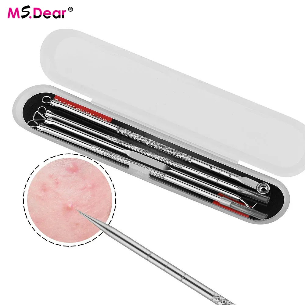 Blackhead Beauty Needles Beauty Tools Acne Needles 4 Piece Set Stainless Steel Double Head Acne Needles