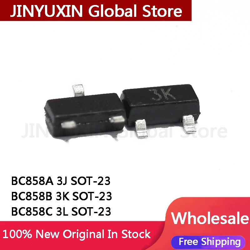 100Pcs BC858A 3J BC… - image