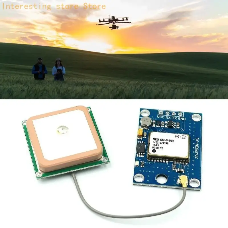 Energiesparende Positionierungsmodulplatine GY-NEO6MV2 mit Keramikantenne, 3V-5V-Leistung, Mehrzweck für standortbasierte 55KC – Detail 7