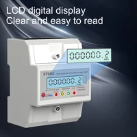 Compteur d'énergie électrique triphasé GTRIC 4P 220VAC 50/60Hz, compteur de consommation sur Rail Din, gague électrique, wattmètre, affichage LCD 2