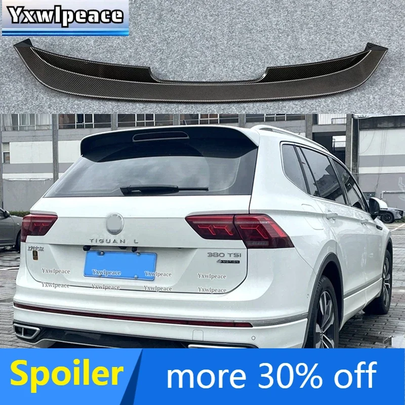 

For VW Volkswagen Tiguan L 2017 2018 2019 2020 2021 2022 Spoiler ABS Plastic Primer Color Rear Roof Spoiler Trunk Wing