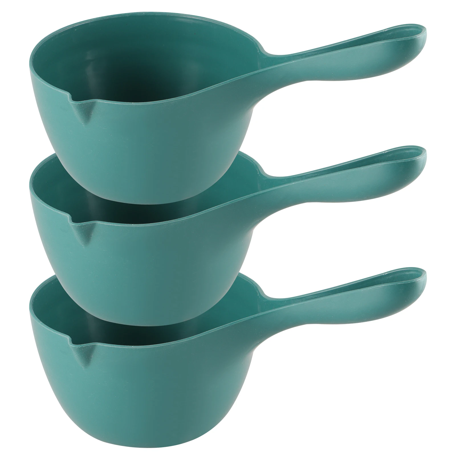 

3 Pcs Water Ladle Kitchen Scoop Green Color Multipurpose Reusable Spoon for Home Vegetable Fruit Washing Lightweight