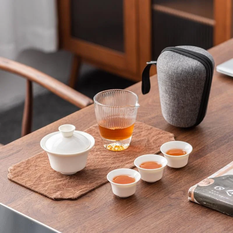 

Porcelain Service Gaiwan Tea Cups Mug of Tea Ceremony Teapot Chinese Portable Kung Fu Travel Tea Set Ceramic Teacup with Filter