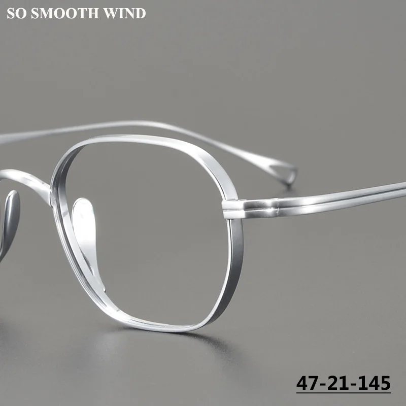 

Japanese Handmade Polygon Square Spectacles Men Pure Titanium Glasses Frame KMN9917 Eyeglasses Women Full Rim Vintage Eyewear