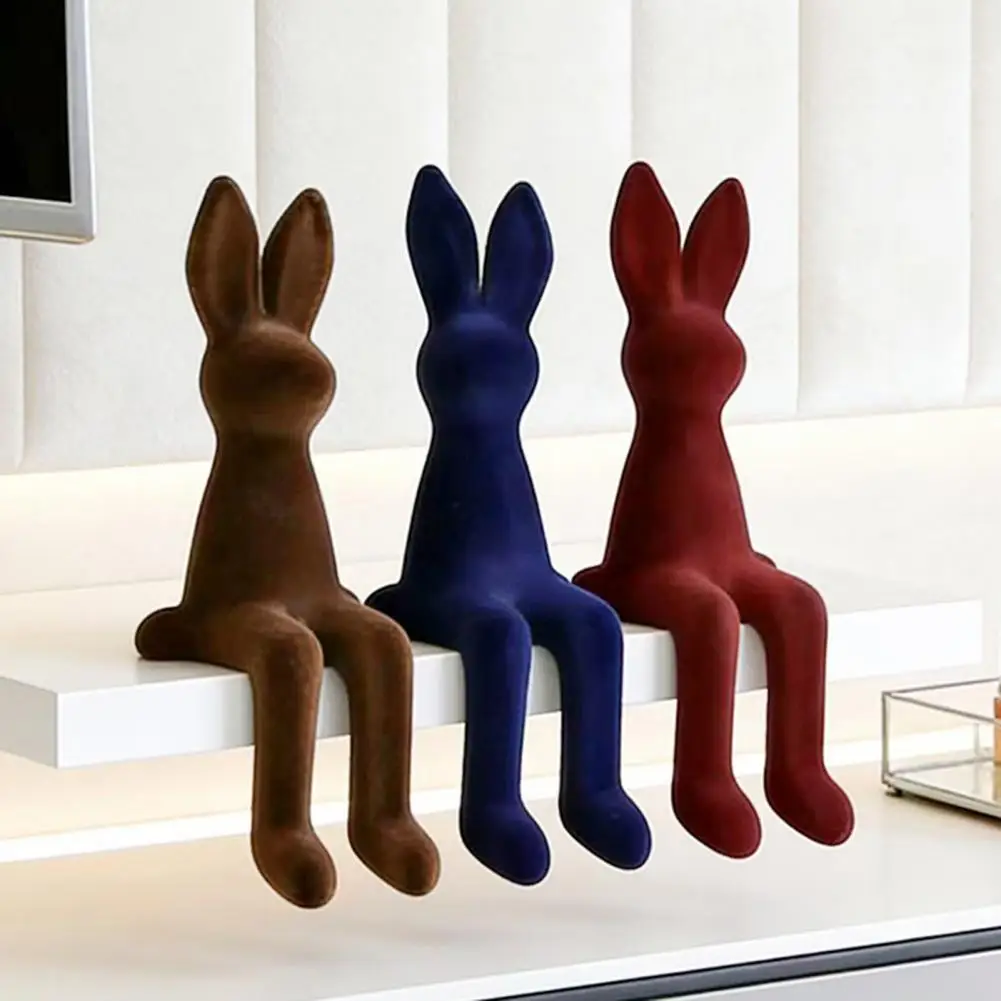 Miniso Niedliche Langohrige Sitzende Hasen-Dekoration Raumdekoration Statue Luxuriöse Heimdekoration Ostergeschenk für Gute Freunde