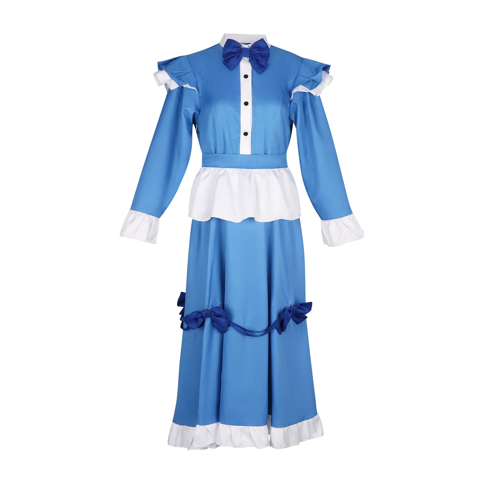 Spiel Blaues Dienstmädchenkleid Lolita Poppy Cos Spielzeit Rothaariges Mädchen Poppy Cosplay Kostüm Halloween Party Kostüm Mädchen